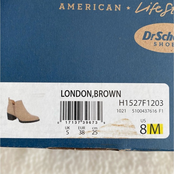 Dr. Scholl's NWOB Women's London Brown Suede Ankle Boots, Size 7.5/8M - Picture 2 of 8